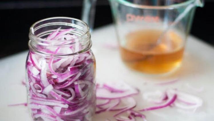 Pickled Red Onions with Cilantro Healthy Recipe