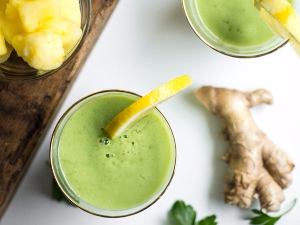Pineapple, Parsley, and Ginger Smoothie Healthy Recipe