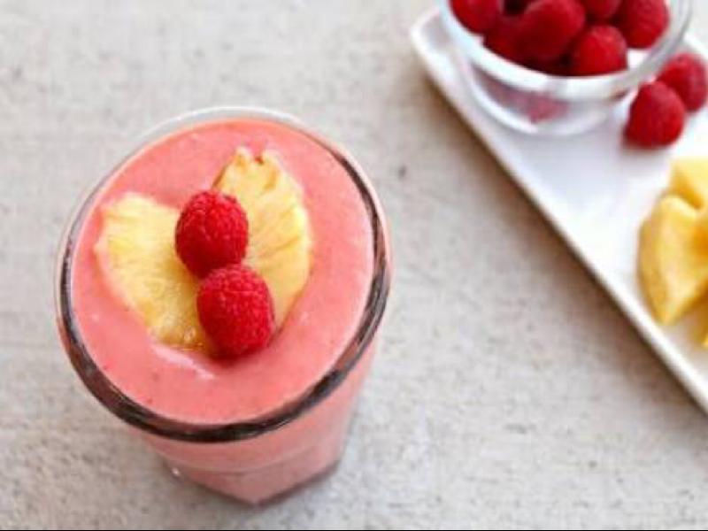 Pineapple Raspberry Smoothie Healthy Recipe