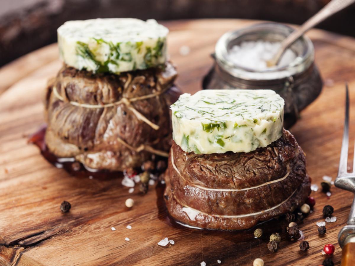 Porcini-Crusted Filet Mignon with Fresh Herb Butter Healthy Recipe