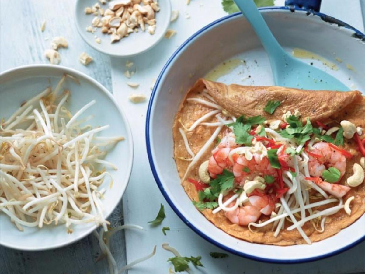 Prawn and Beansprout Omelet Healthy Recipe
