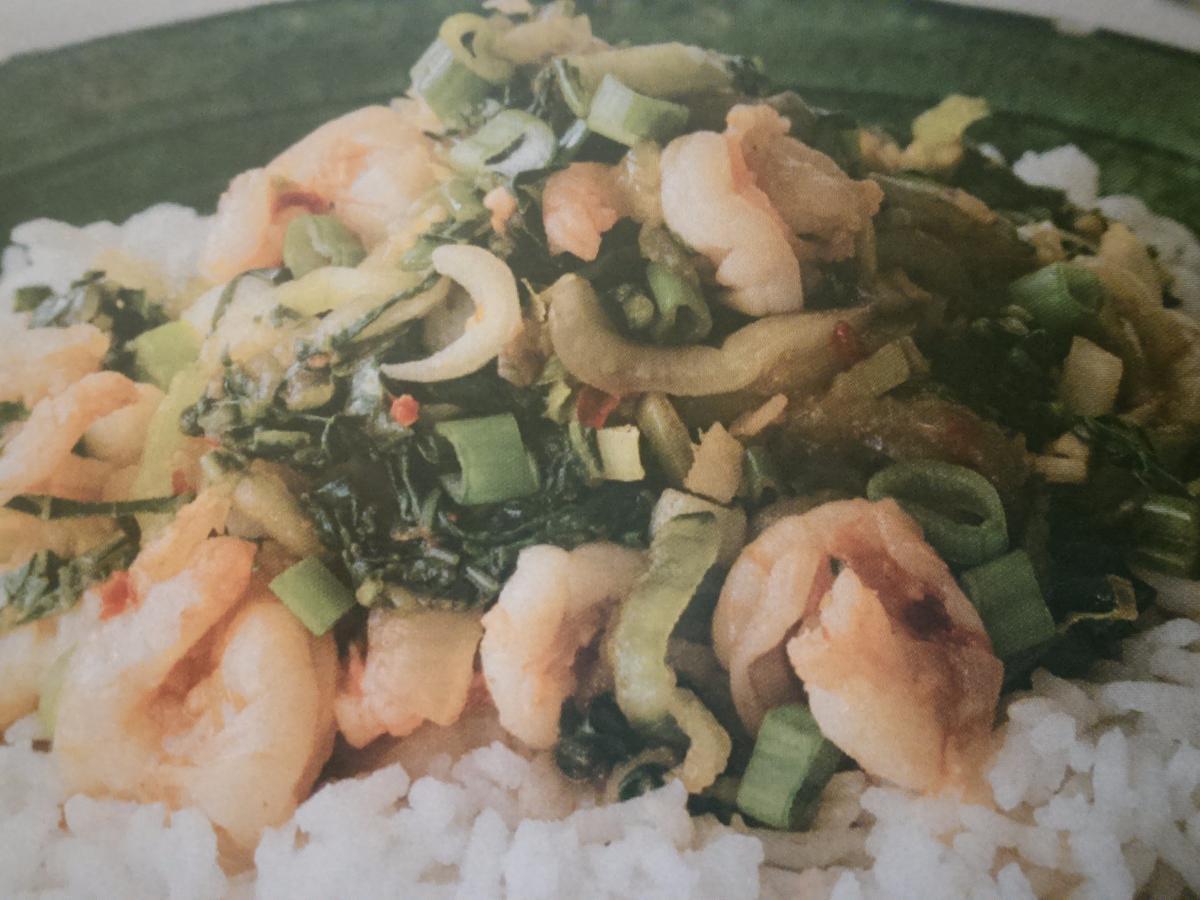 Prawn with Pak Choi and Rice Healthy Recipe