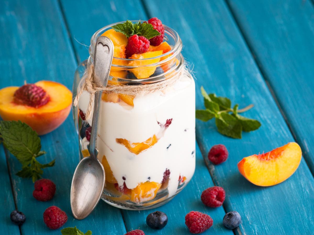 Protein Greek Yogurt and Fruit Salad Healthy Recipe