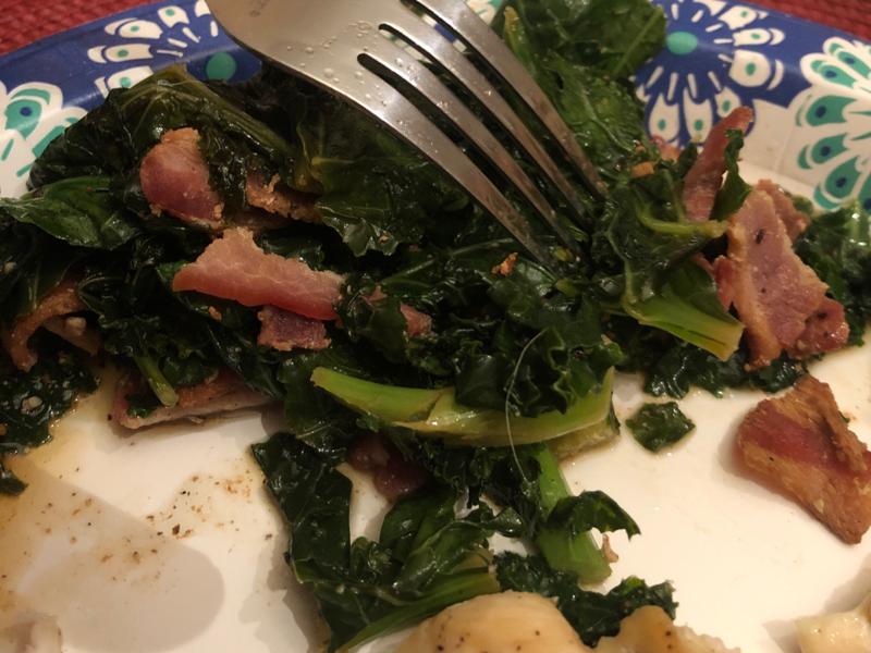 Quick and Simple Stir-Fried Kale and Bacon Healthy Recipe