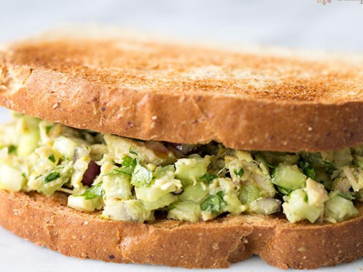 Quick Avocado Tuna Sandwich Healthy Recipe