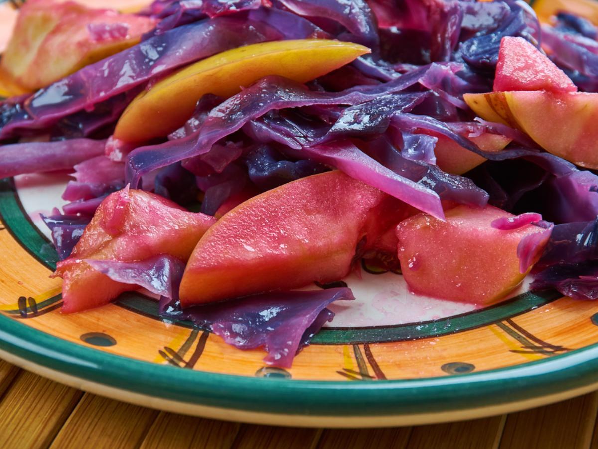 Quick-Braised Red Cabbage and Apple Healthy Recipe