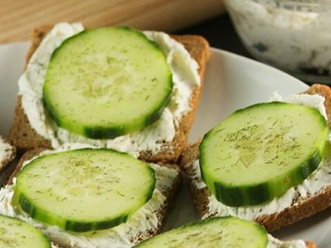 Quick Cucumber Pickles with Rye Bread and Cheese Healthy Recipe