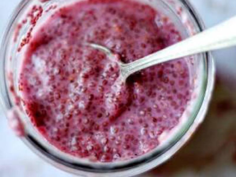 Raspberry Chia Seed Pudding Healthy Recipe