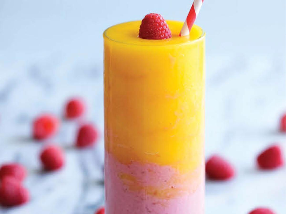 Raspberry Mango Sunrise Smoothie Healthy Recipe