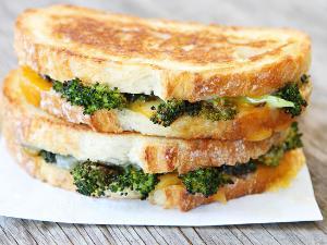 Roasted Broccoli and Grilled Cheese Healthy Recipe