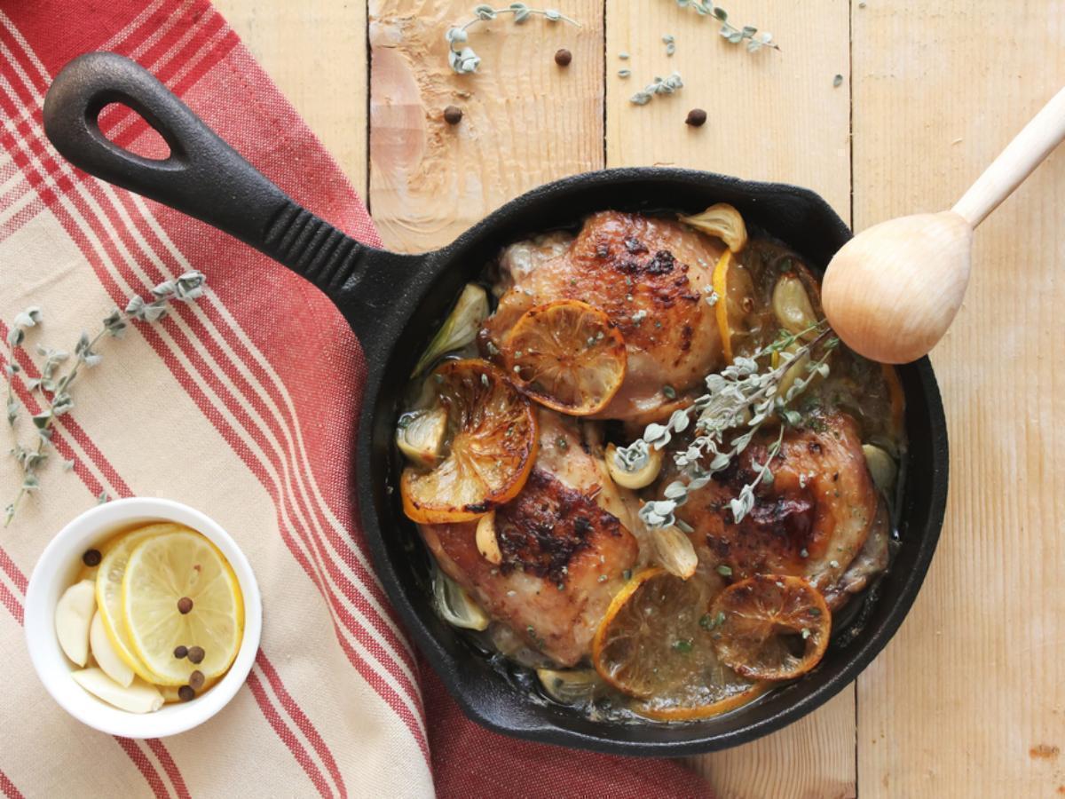 Roasted Chicken Thighs with Lemon and Oregano Healthy Recipe