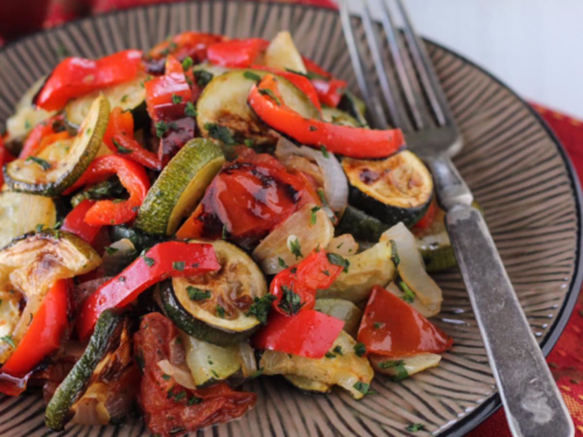 Roasted Zucchini and Bell Pepper Healthy Recipe