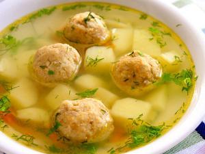 Russian Potato Soup with Meatballs Healthy Recipe