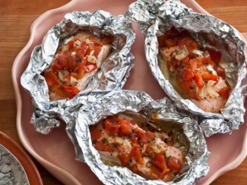 Salmon Baked in Foil Healthy Recipe