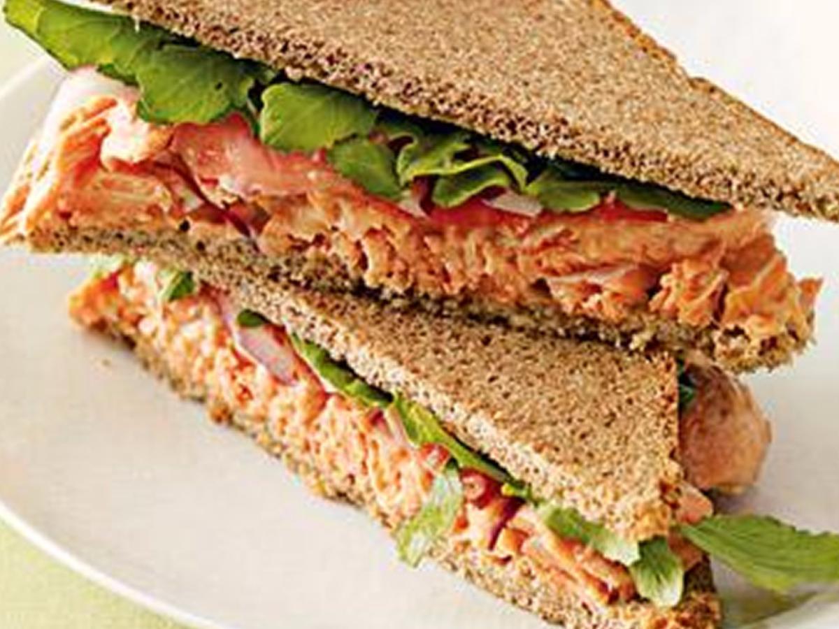 Salmon Salad Sandwich Healthy Recipe