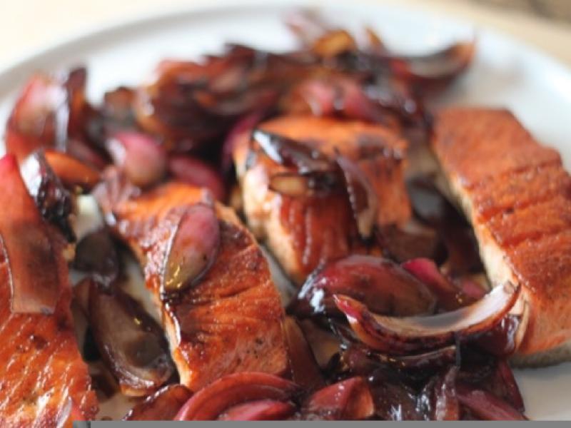 Salmon with Agrodolce Sauce Healthy Recipe