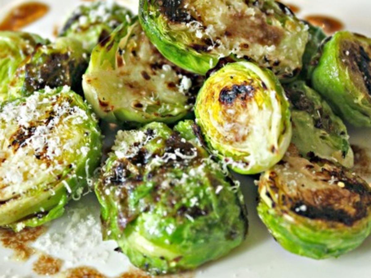 Sautéed Brussel Sprouts with Onion and Garlic Healthy Recipe