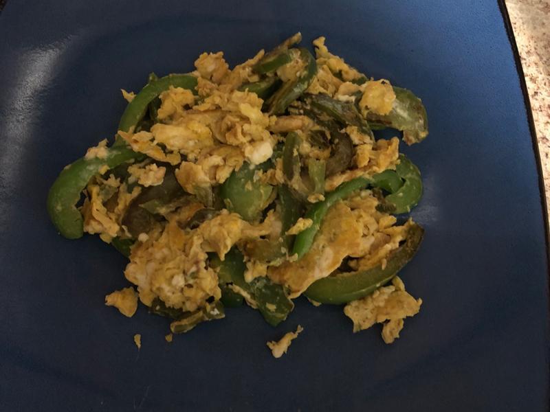 Scrambled Eggs with Bell Pepper and Feta Healthy Recipe