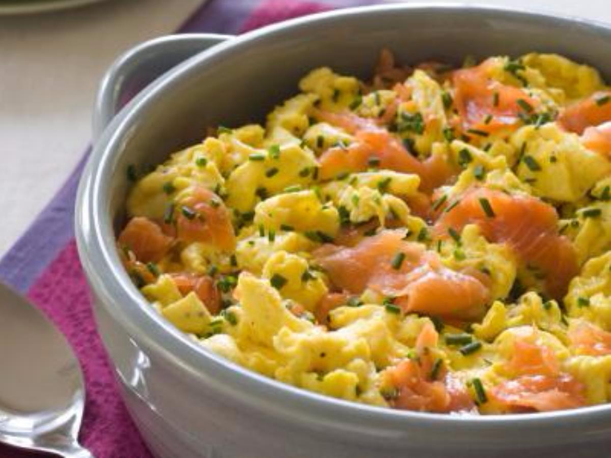 Scrambled Eggs with Smoked Salmon Healthy Recipe