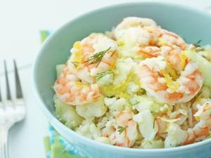 Shrimp & Cauliflower Salad Healthy Recipe
