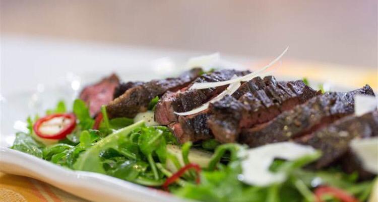 Sliced Steak with Arugula Healthy Recipe