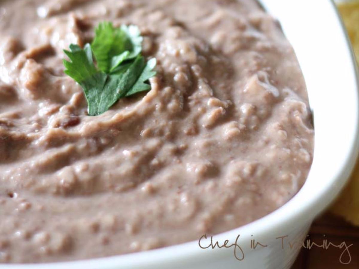 Slow Cooker Garlic Refried Beans Healthy Recipe