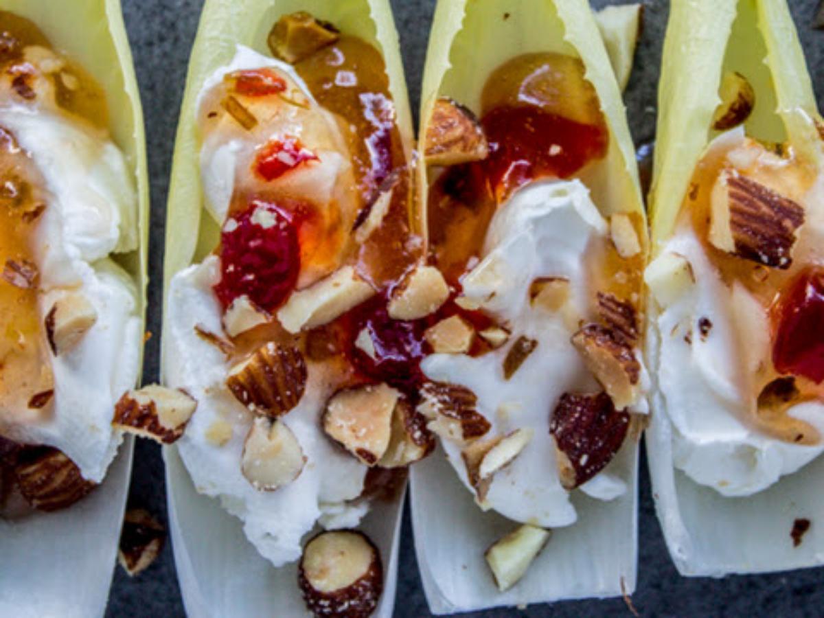 Smoked Almond Cottage Cheese Endive Bites Healthy Recipe