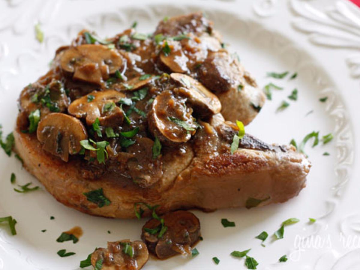 Smothered Pork Chops with Mushrooms Healthy Recipe