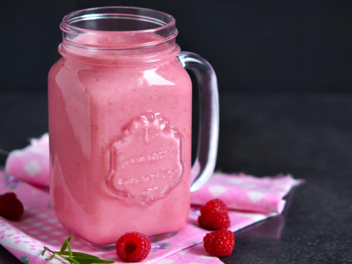 Soy Peach and Raspberry Smoothie Healthy Recipe