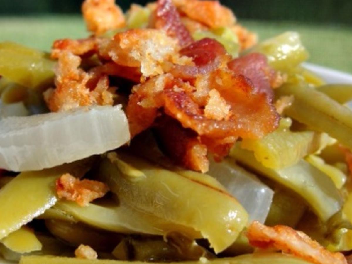 Spanish Green Beans with Bacon Healthy Recipe