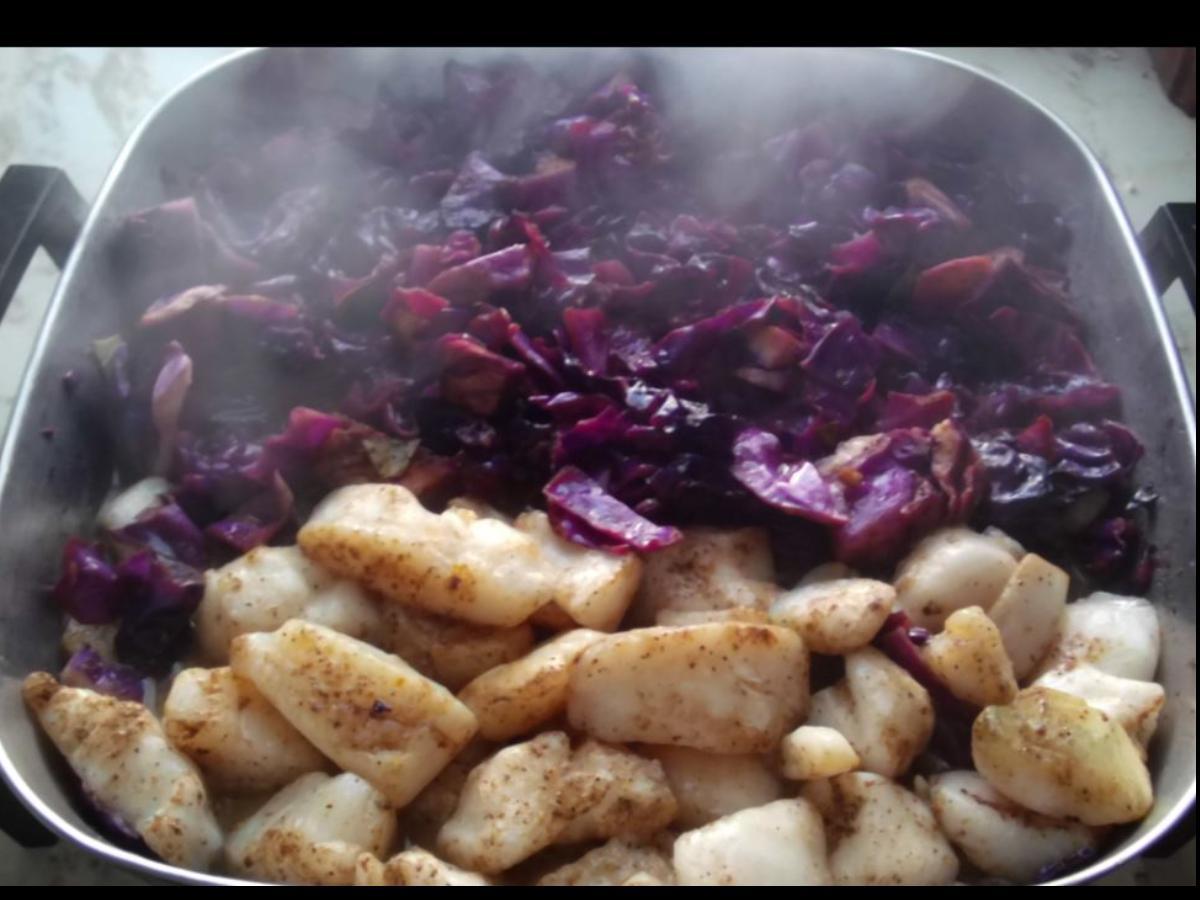Spiced Scallops with Braised Red Cabbage Healthy Recipe