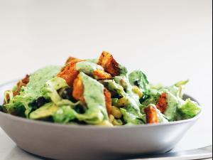 Spicy Southwestern Salad with Avocado Dressing Healthy Recipe