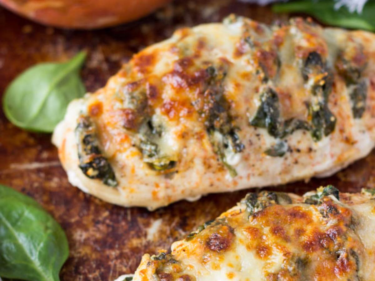 Spinach and Goat Cheese Hasselback Chicken Healthy Recipe