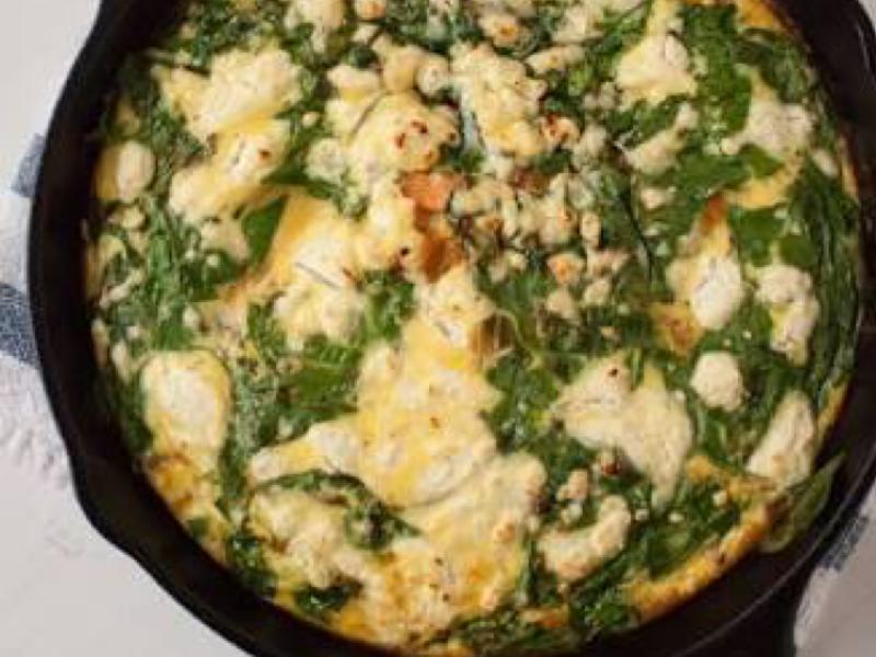 Spinach Frittata with Sweet Potato Crust Healthy Recipe