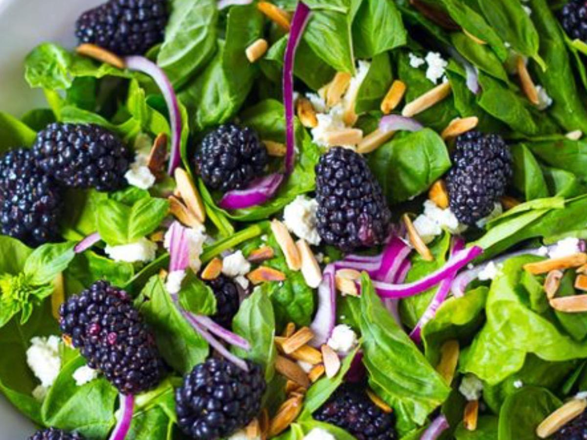 Spinach Salad with Blackberries Healthy Recipe