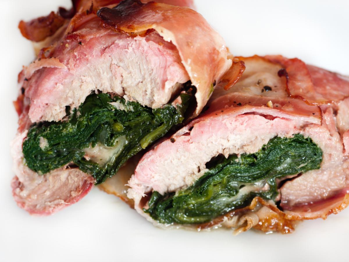 Spinach-Stuffed Pork Loin Healthy Recipe
