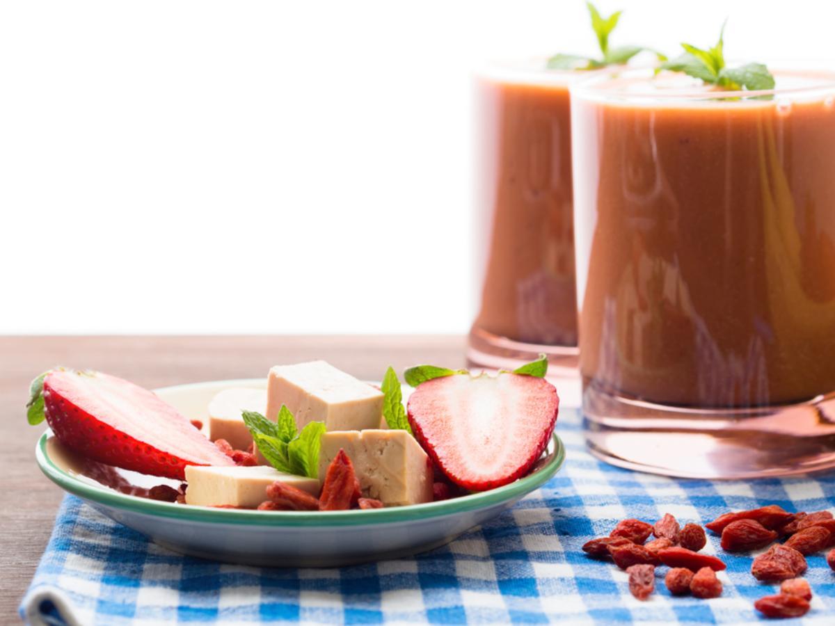 Strawberry Tofu Smoothie Healthy Recipe