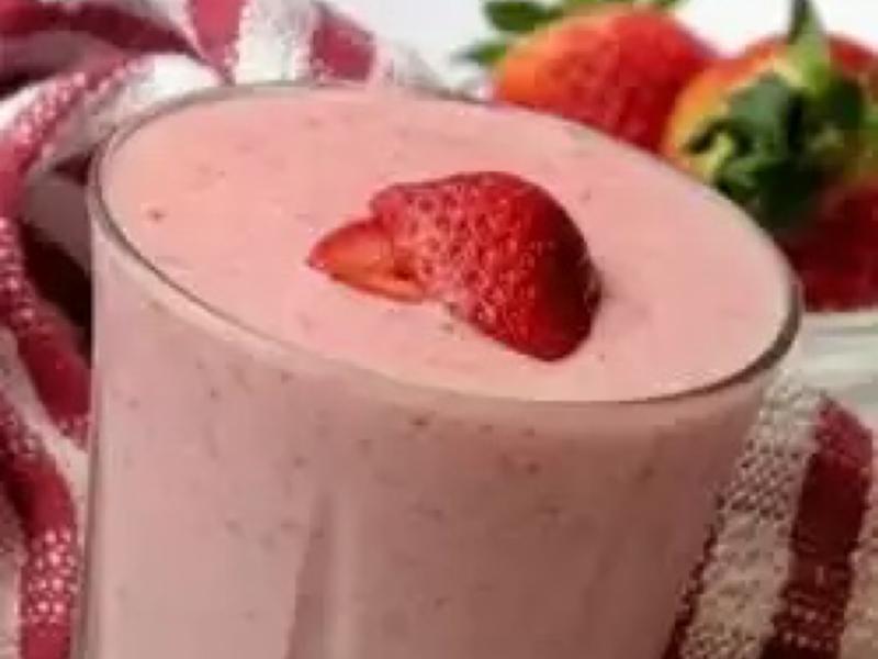Strawberry Vanilla Yogurt Smoothie Healthy Recipe