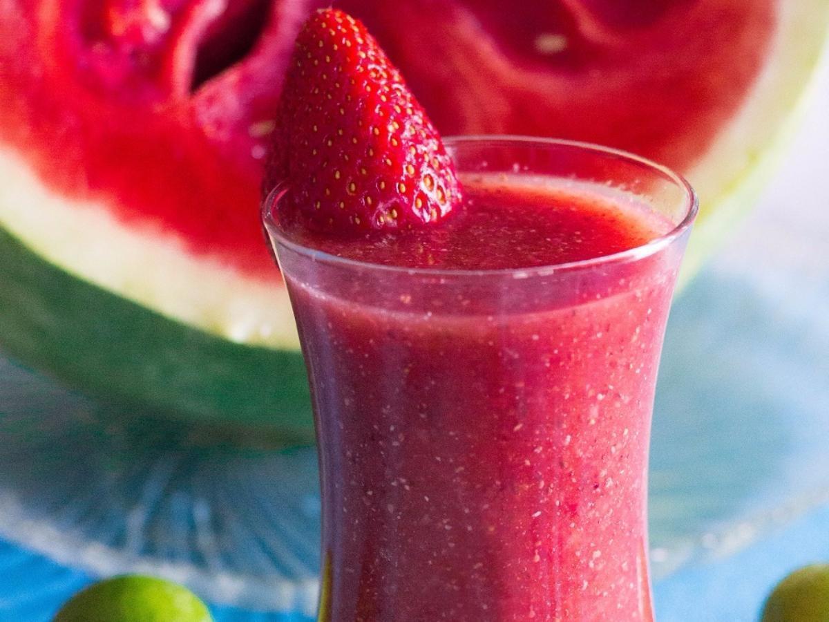 Strawberry Watermelon Smoothie Healthy Recipe