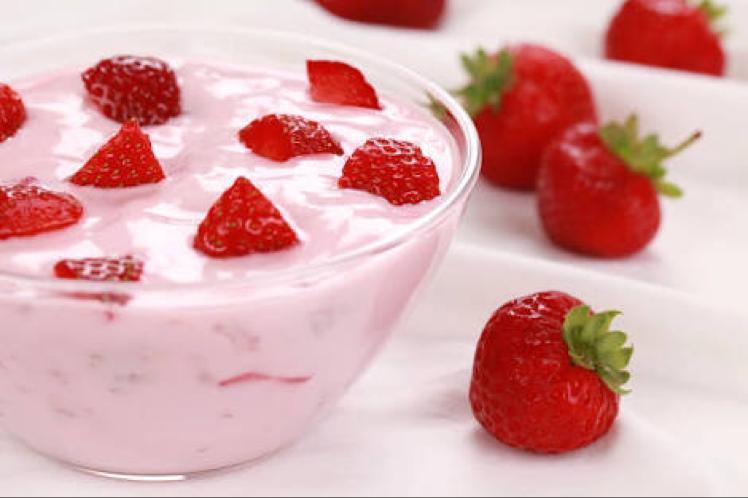 Strawberry Yogurt and Strawberries  Healthy Recipe