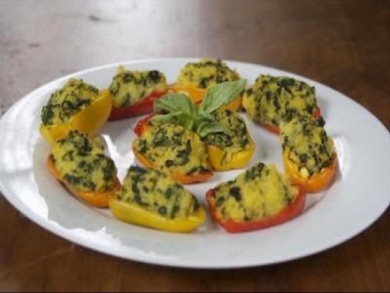 Stuffed Mini Peppers with Spinach Dip Healthy Recipe