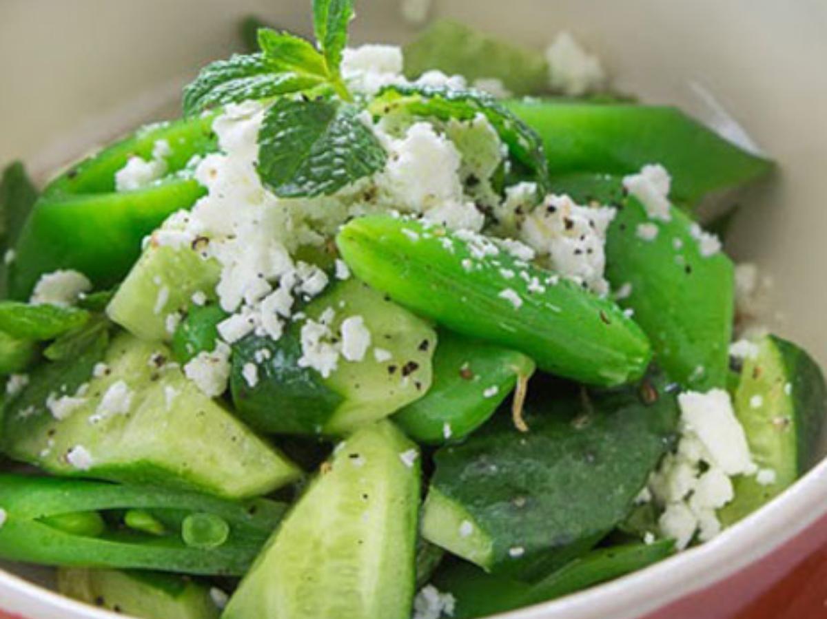 Sugar Snap Pea and Cucumber Salad Healthy Recipe