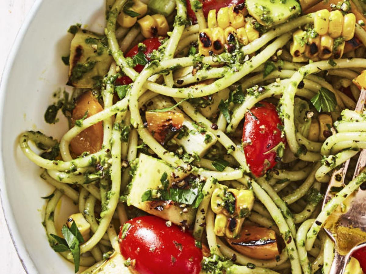Summer Pesto Pasta Healthy Recipe