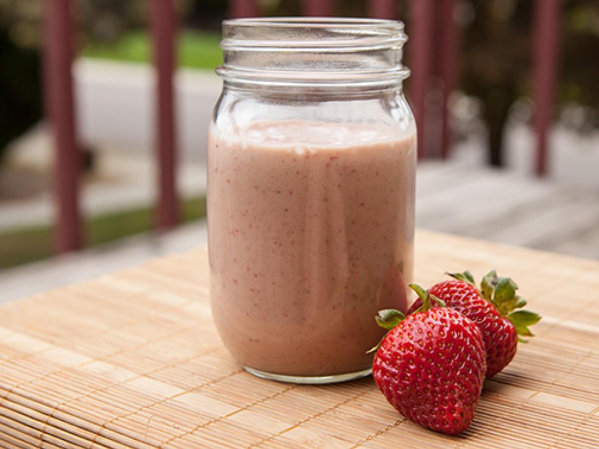 Sunrise Peanut Butter Berry Protein Smoothie Healthy Recipe