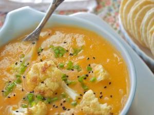 Sweet Potato Cauliflower Soup Healthy Recipe