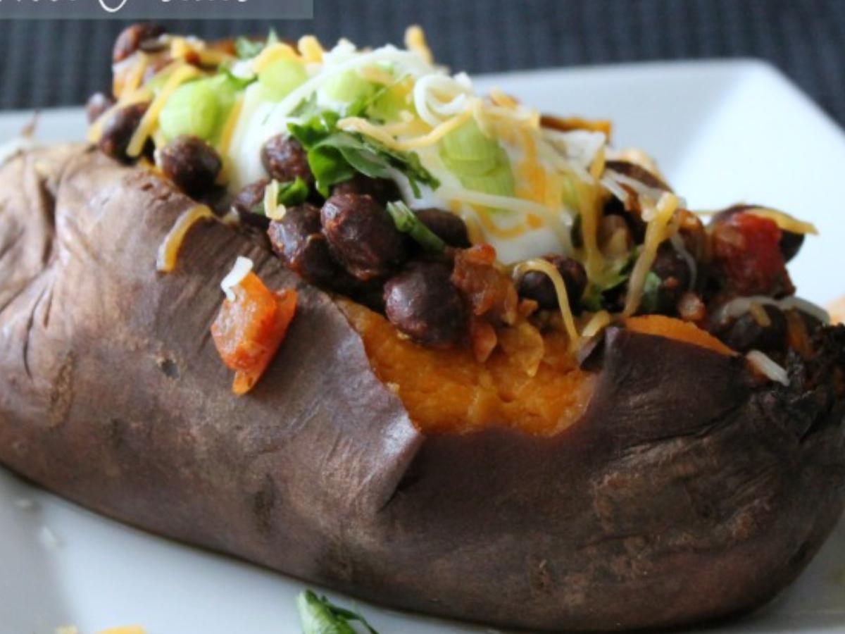 Sweet Potato with Black Beans Healthy Recipe