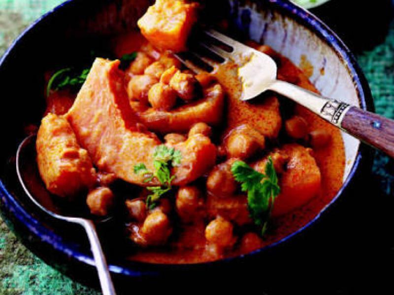 Thai Red Curry with Butternut Squash and Chickpeas Healthy Recipe