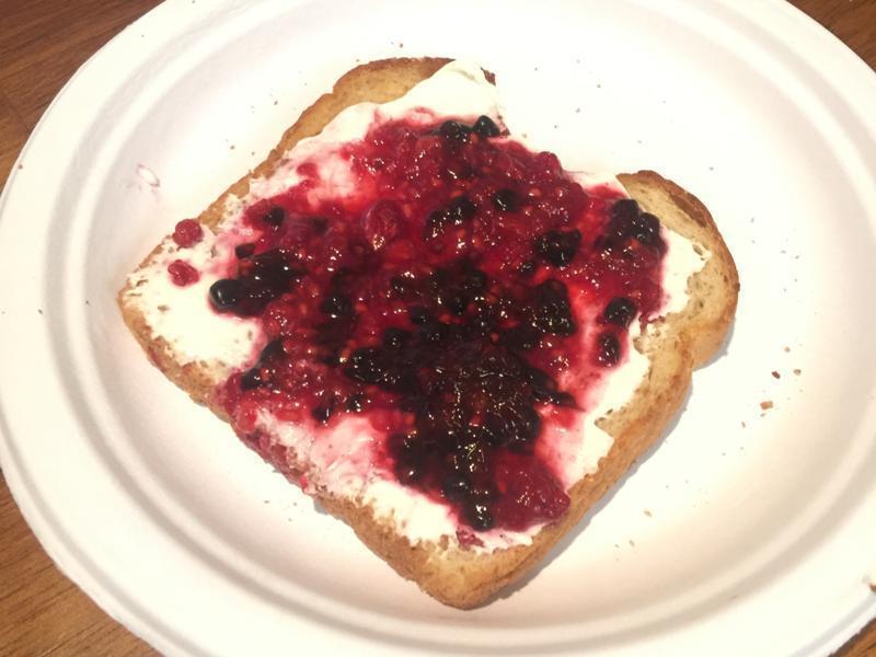 Toast with Berries, Basil & Cream Cheese Healthy Recipe