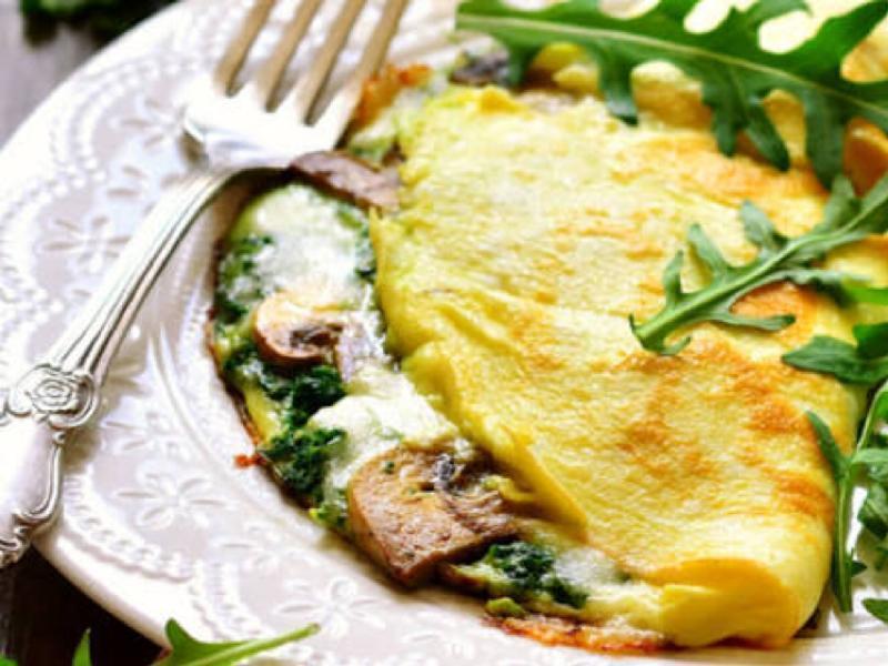 Turkey and Spinach Omelet Healthy Recipe
