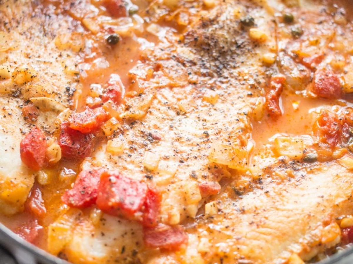 Tuscan Baked Fish Healthy Recipe